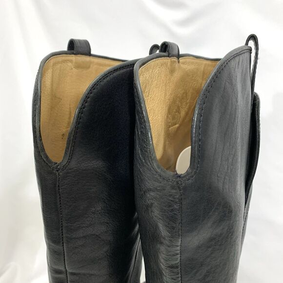 Frye 77535 Tall Knee High Boots Black Leather Sz 9B Preowned (Read Description) - Picture 13 of 16